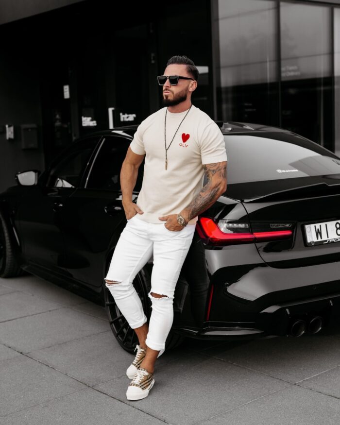 DZIANINOWY T-SHIRT MĘSKI LUV 2025 - obrazek 2