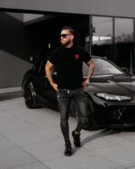 DZIANINOWY T-SHIRT MĘSKI LUV 2025 - obrazek 4